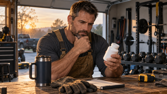 American worker wondering about what supplements to take