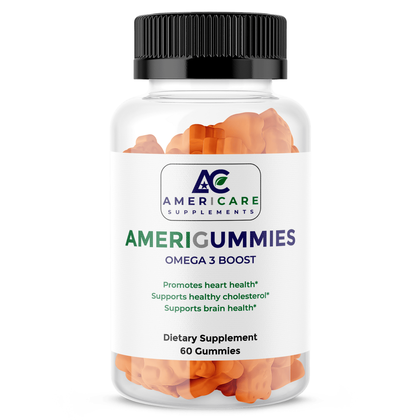 Amerigummies Omega 3 Boost – Omega 3 - 6 - 9 Fish Oil Gummies for Heart, Brain & Joint Support - Americare Supplements