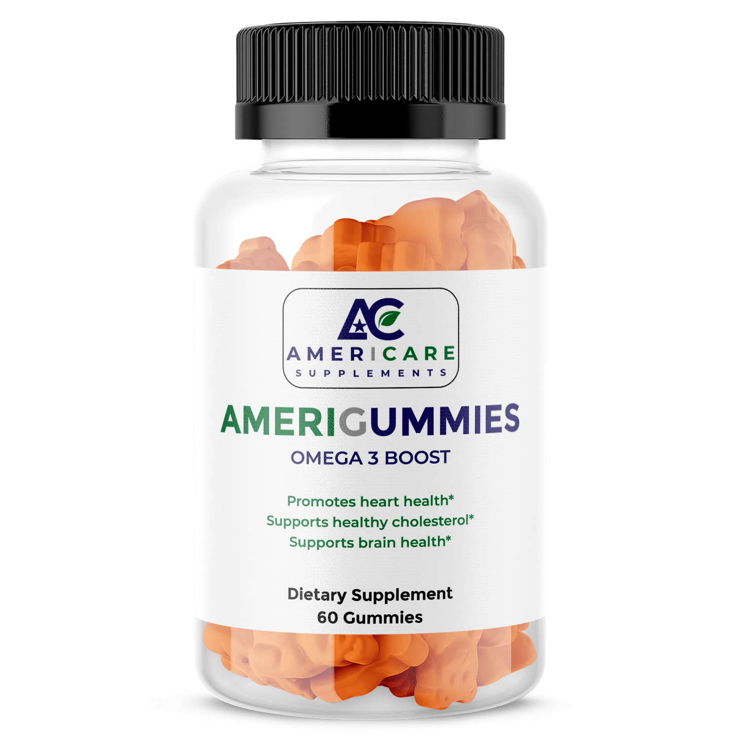 Amerigummies Omega 3 Boost – Omega 3 - 6 - 9 Fish Oil Gummies for Heart, Brain & Joint Support - Americare Supplements