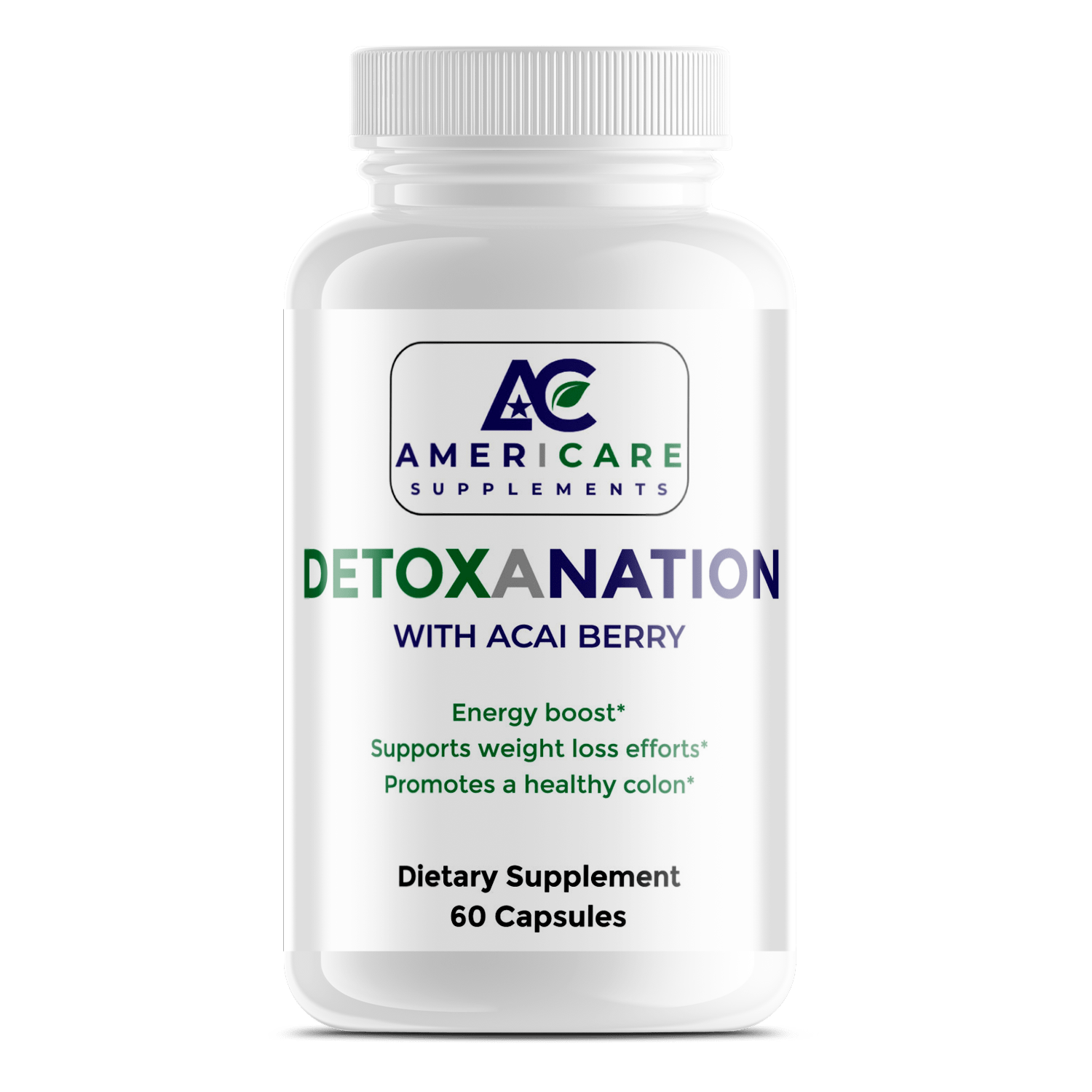 Detoxanation with Acai Berry - Americare Supplements bottle