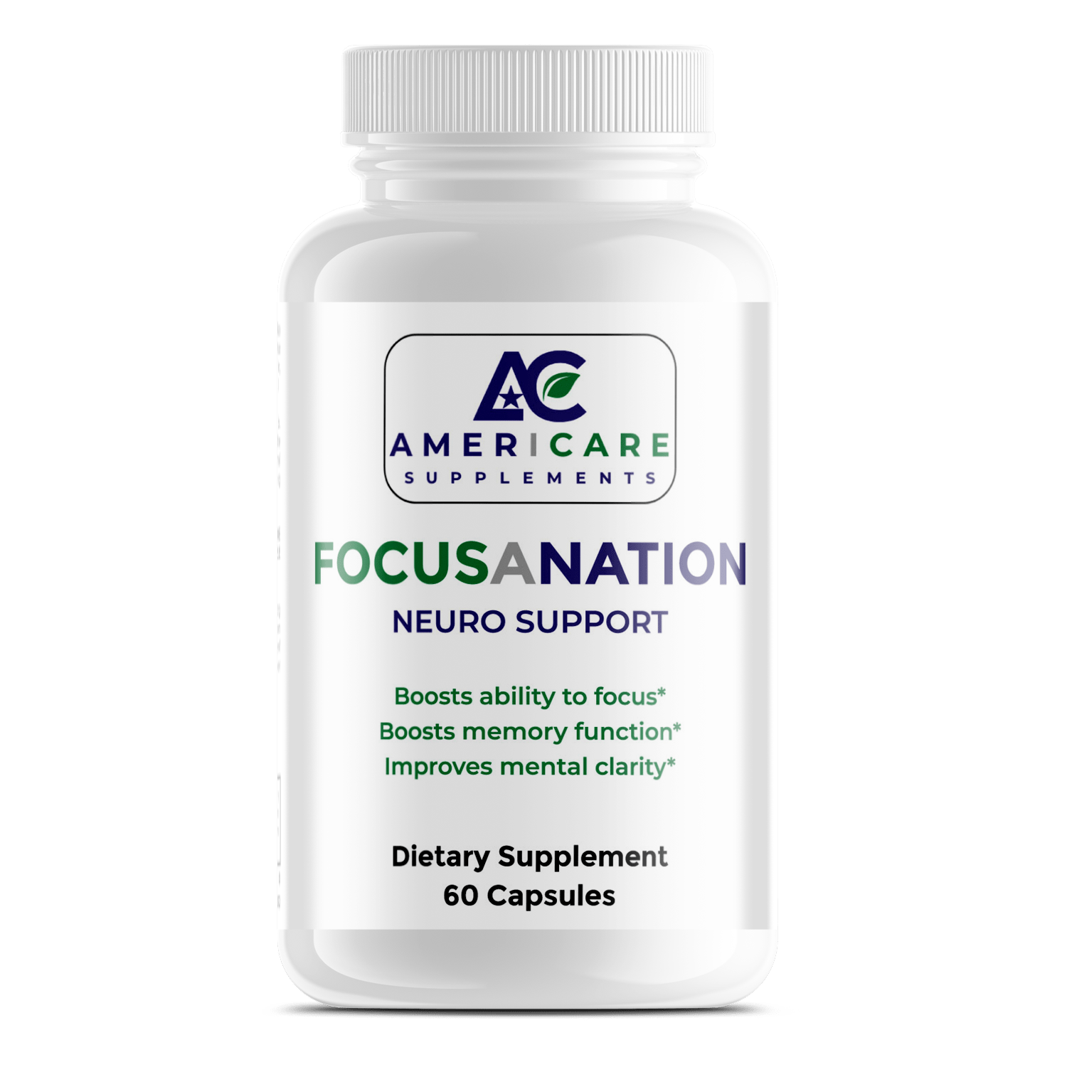 Focusanation Neuro Support – Daily Focus, Memory and Mental Energy Support - Americare Supplements