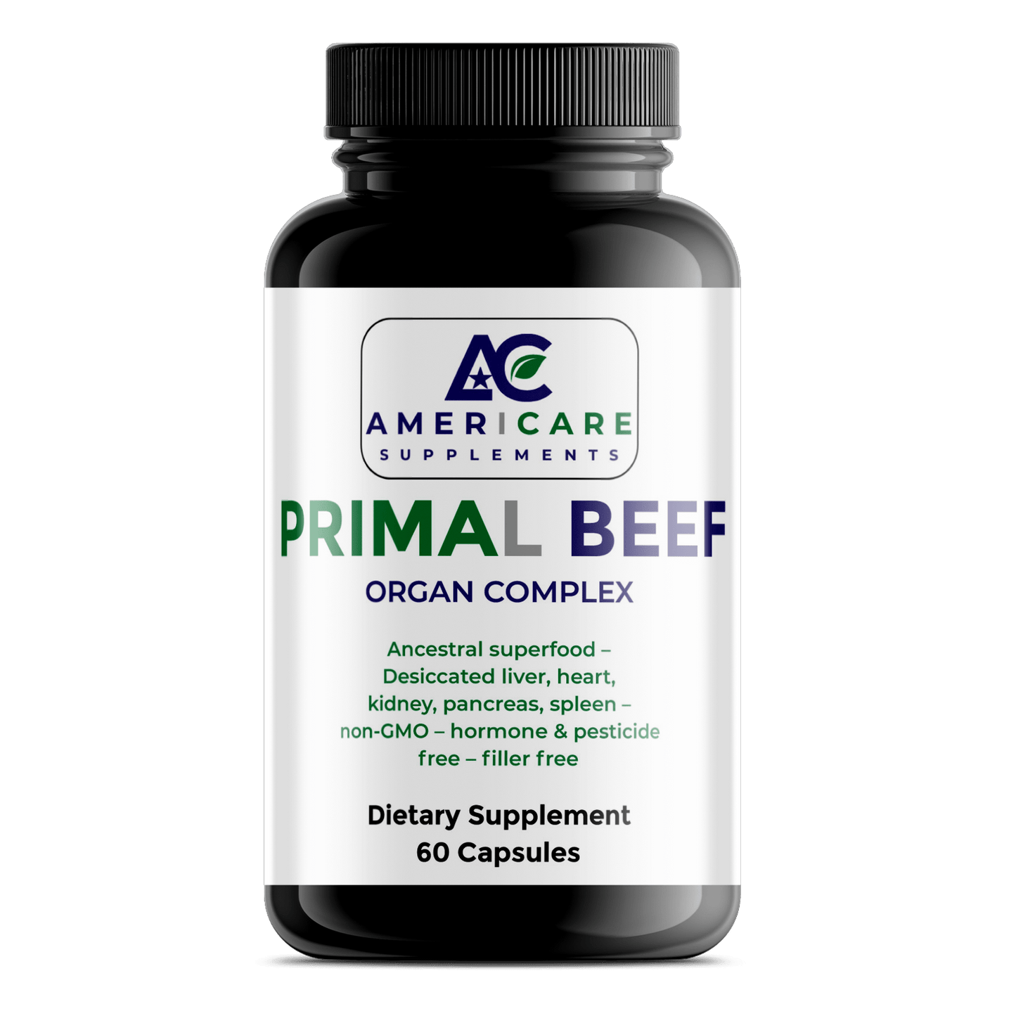 Primal Beef Organ Complex – Grass - Fed Ancestral Superfood - Americare Supplements