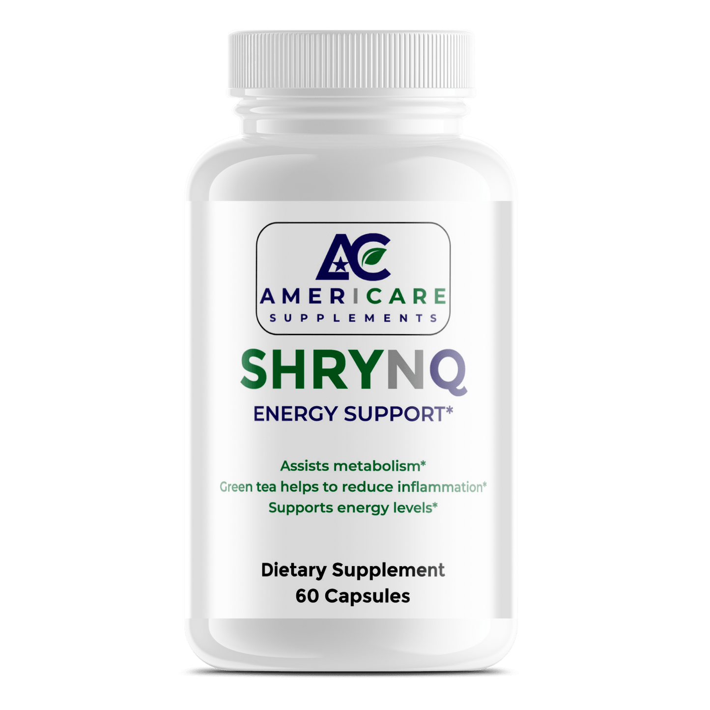 ShrynQ Energy Support – Thermogenic Fat Burner with Green Coffee, Raspberry Ketone & Garcinia - Americare Supplements