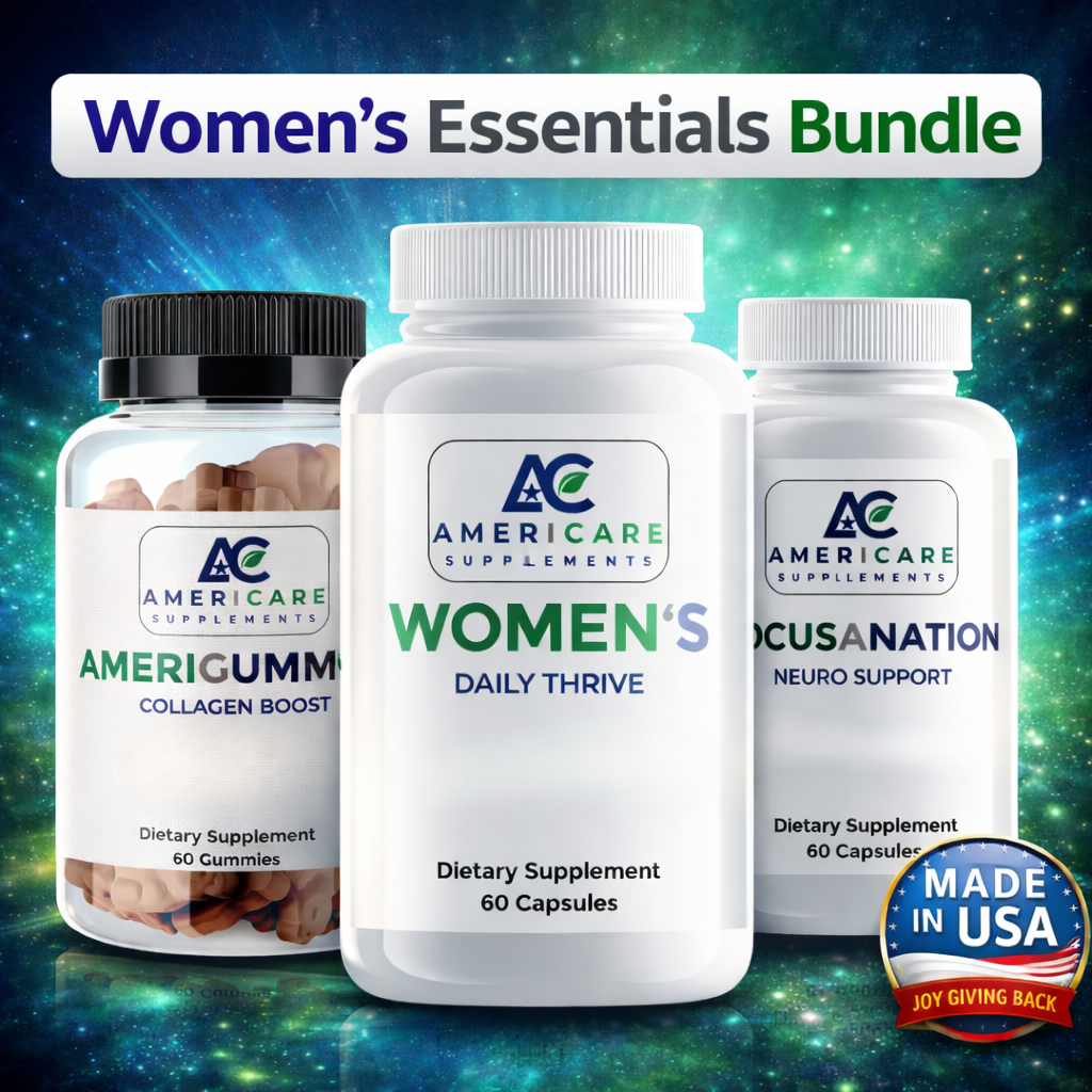 Women’s Essentials Bundle USA made supplements for women daily wellness support