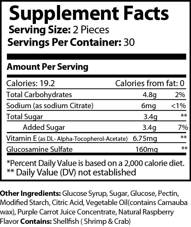 AmeriGummies Joint Support Label – Glucosamine Gummies for Healthy Joints - Americare Supplements